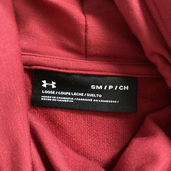 Under Armour Red Long Sleeve Pullover Size Small Loose Stars EUC - Picture 6 of 7